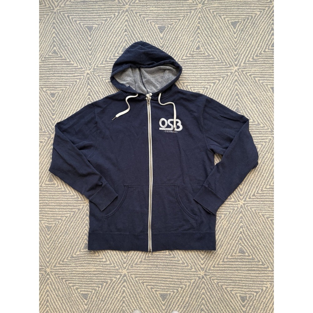 OSB‎ Ciderworks Full Zip Hooded Sweatshirt - Blue - Medium